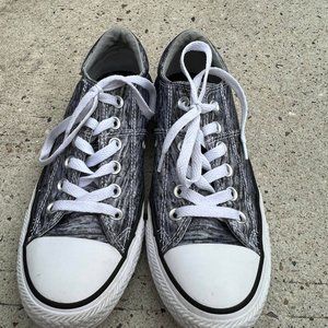 Heather Black and White Converse Sneakers